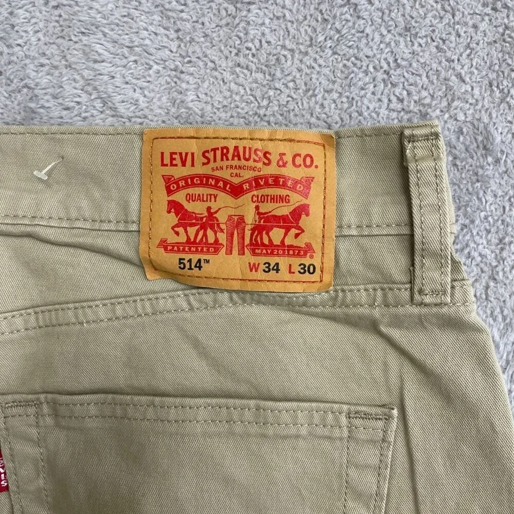 NEW Levis 514 Straight Stretch Men's W34 L30 Chino Pants